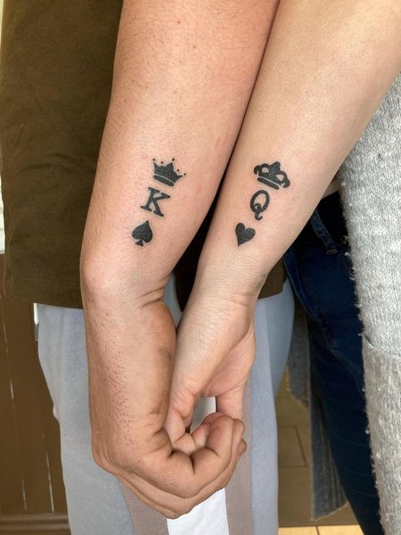 Small King And Queen Tattoo