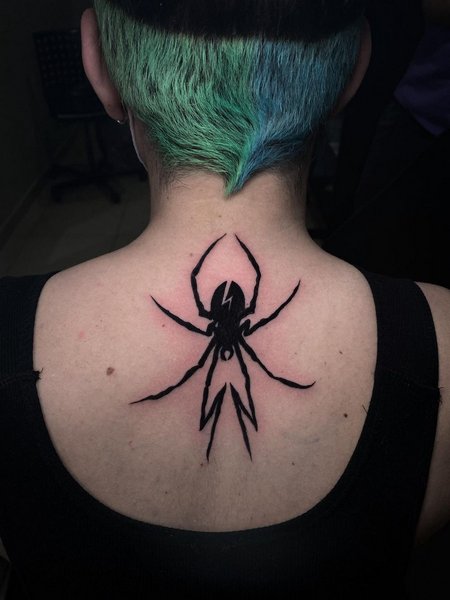 Spider Tattoo On Back