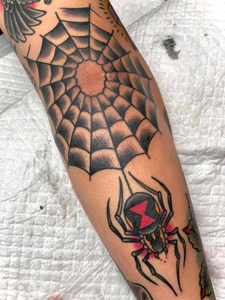 Traditional Spider Tattoo