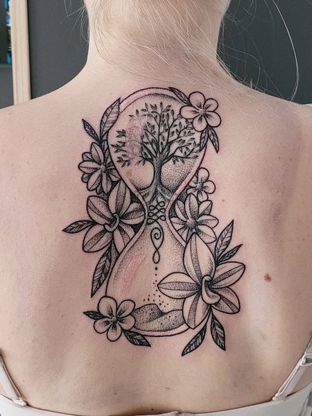 Tree Of Life Hourglass Tattoo