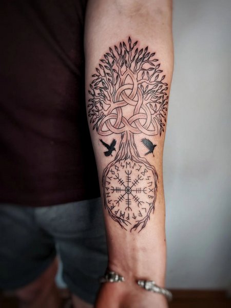 Tree Of Life Tattoo On Forearm