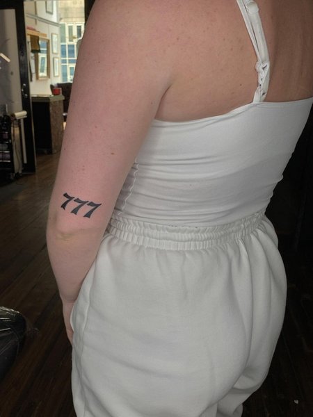 Triple 777 Tattoo