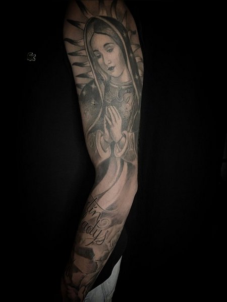 Virgen De Guadalupe Sleeve Tattoo
