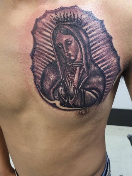 Virgen De Guadalupe Tattoo Chest
