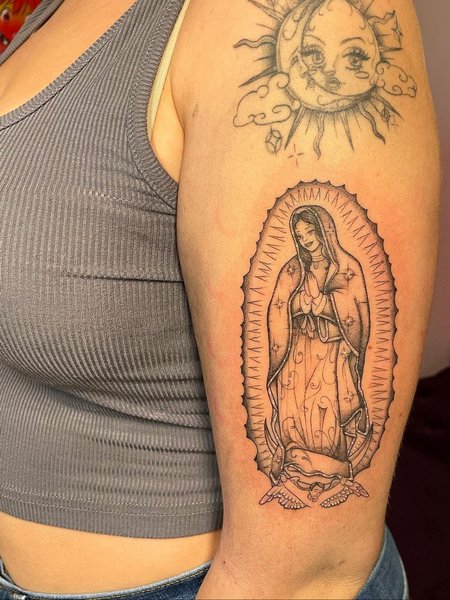 Virgen De Guadalupe Tattoo Simple