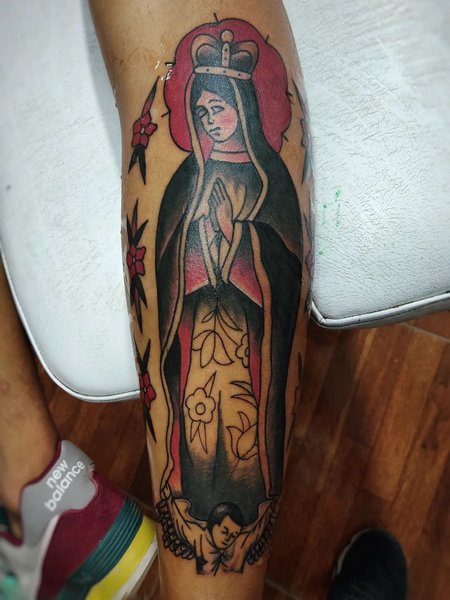 Virgen De Guadalupe Traditional Tattoo