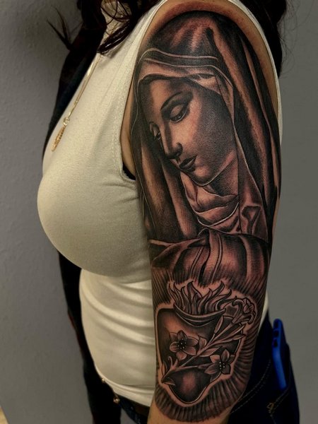Virgin Mary Tattoo For Women