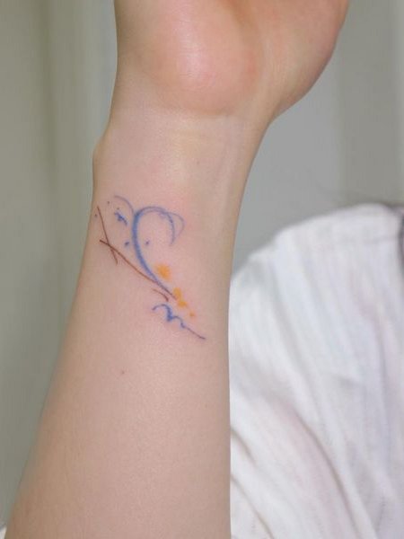 Wrist Wave Tattoo