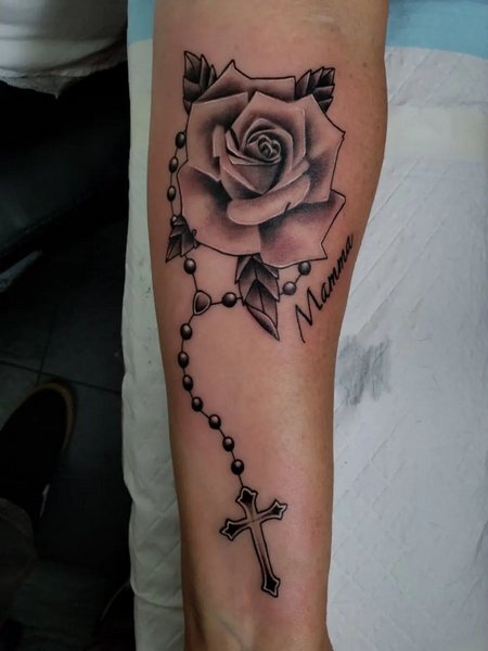Arm Rosary Tattoo