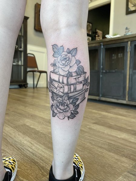 Book Calf Tattoo