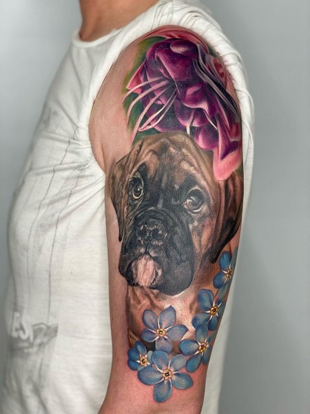 Boxer Dog Tattoo