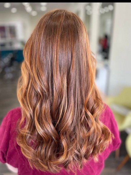 Chestnut Auburn Hair With Highlights