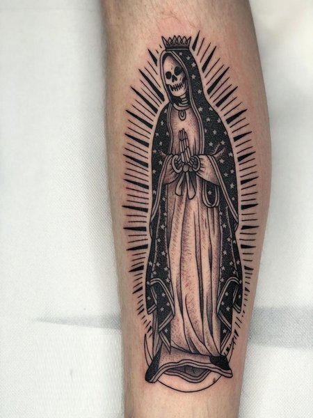 Chicano Santa Muerte Tattoos