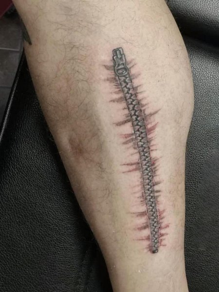 Closed Zipper Tattoos