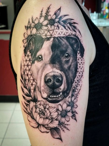 Dog Memorial Tattoo