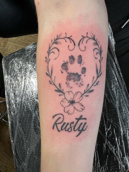 Dog Paw Print Tattoo