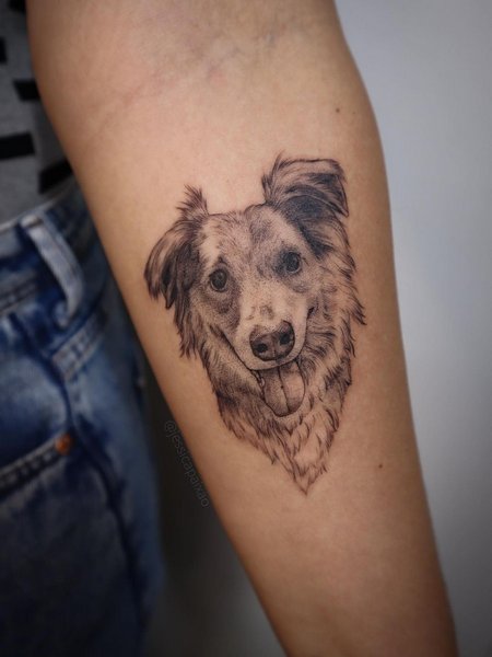 Dog Tattoo On Arm