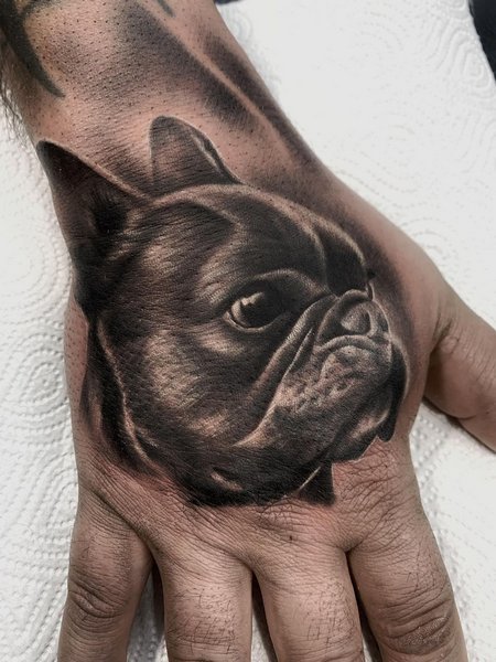 Dog Tattoo On Hand