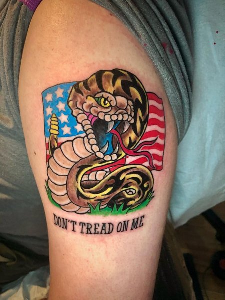 Dont Tread On Me Flag Tattoo
