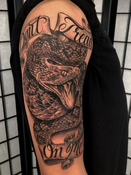 Dont Tread On Me Snake Tattoo