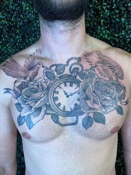 Dove Chest Tattoo