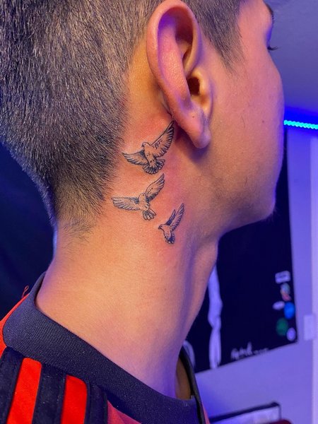 Dove Neck Tattoo