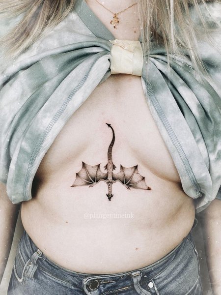 Dragon Underboob Tattoos