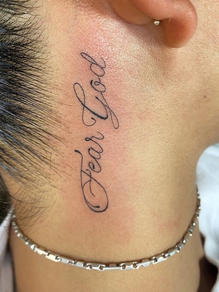 Fear God Neck Tattoo