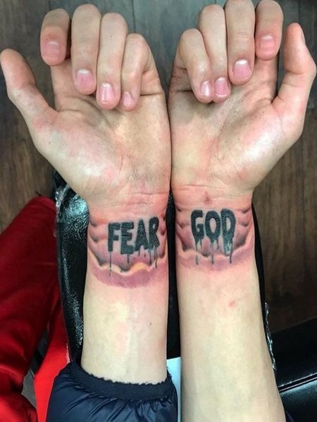 Fear God Wrist Tattoo