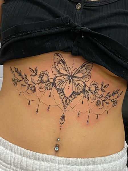 Female Tattoo Stomach