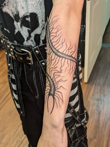 Forearm Centipede Tattoo