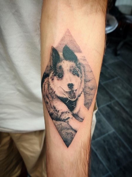 Forearm Dog Tattoo