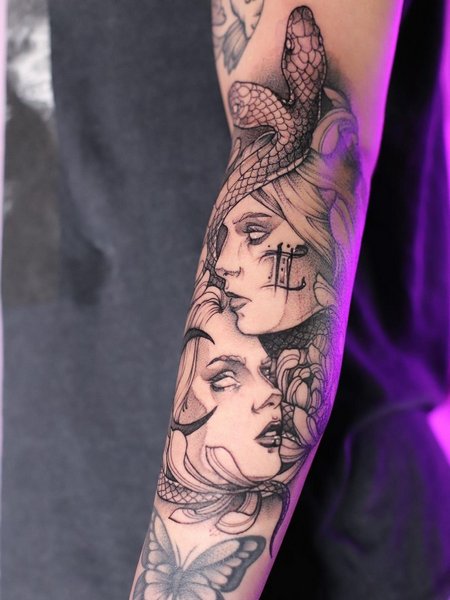 Forearm Gemini Tattoo