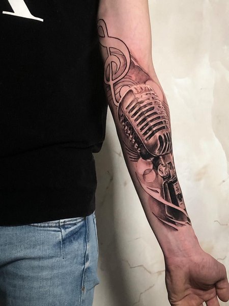 Forearm Music Tattoo