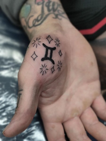 Gemini Tattoo On Hand