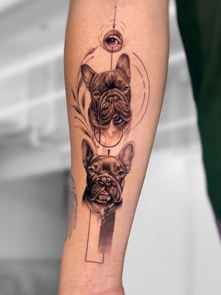 Geometric Dog Tattoo