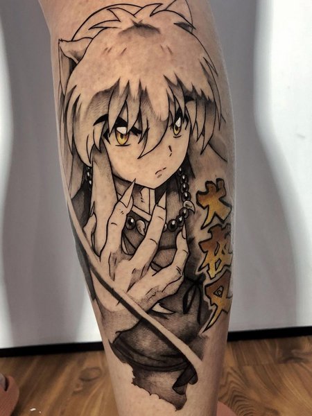 Inuyasha Leg Tattoo