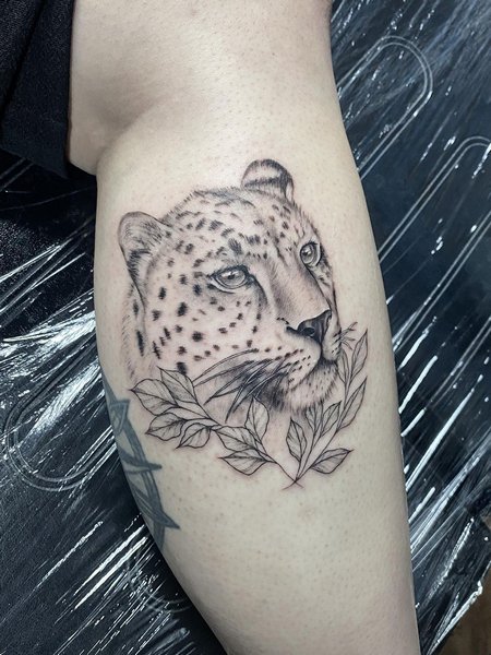 Leopard Calf Tattoo
