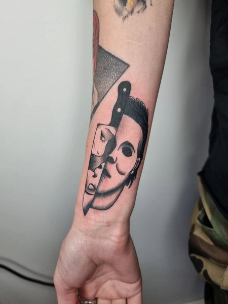 Michael Myers Wrist Tattoo