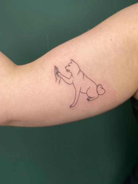 Minimalist Dog Tattoo