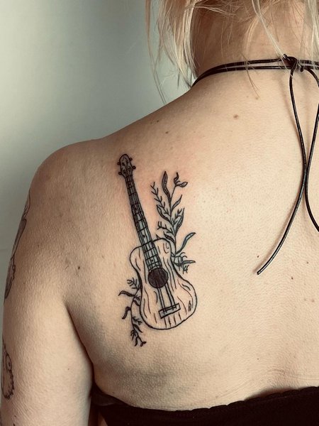 Music Tattoo On Back