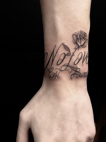No Love Wrist Tattoo