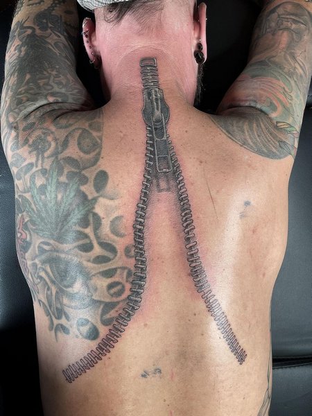 Open Zipper Tattoo