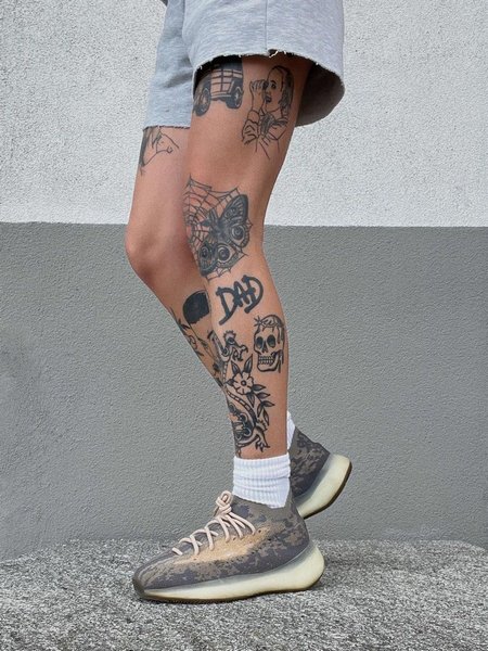 Patchwork Leg Tattoos
