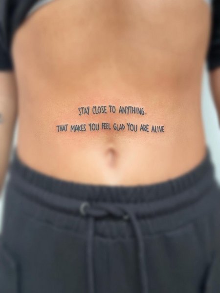 Quotes Stomach Tattoos