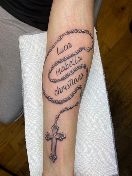 Rosary Tattoos With Names