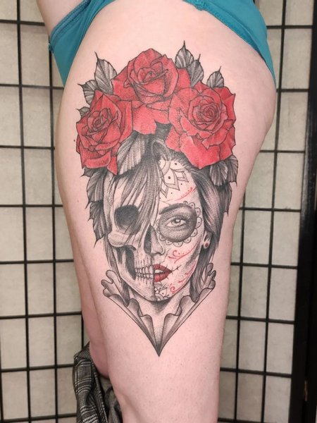 Santa Muerte Tattoo Design