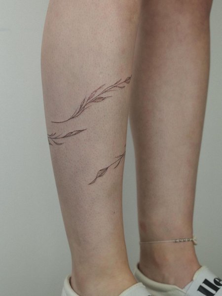 Simple Calf Tattoo