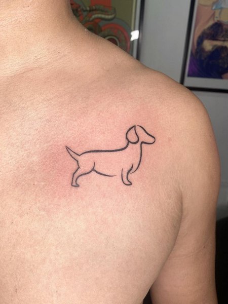 Simple Dog Tattoo