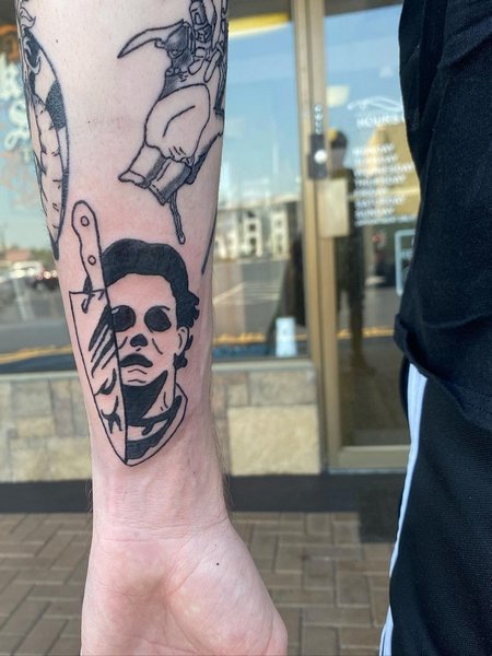 Simple Michael Myers Tattoo